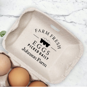 Tampons Encreurs Cute Chicken Farm Oeufs Frais Carton Ajouter le no