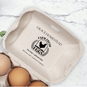Tampons Encreurs Cute Chicken Farm Oeufs Frais Carton Ajouter le no