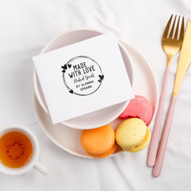 Tampons Encreurs Cute Coeur Tiré À La Main Wreath Fabriqué Avec Amo (Créateur téléchargé)