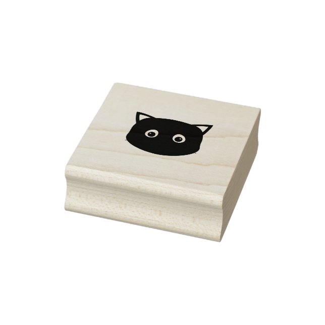 Tampons Encreurs Cute face de chat noir (Tampon)