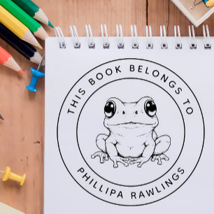 Tampons Encreurs Cute Frog Ce livre appartient au nom de l'enfant