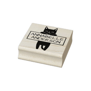 Tampons Encreurs Cute Kitty Personnalisez le Timbre en caoutchouc