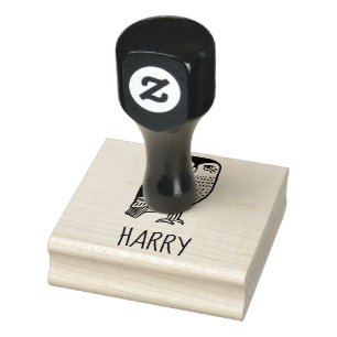 Tampons Encreurs Cute Owl Bird PERSONNALISER à la main