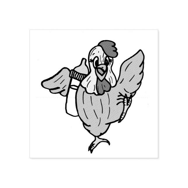 Tampons Encreurs Cute Petit Coq Animal de ferme (Impression)