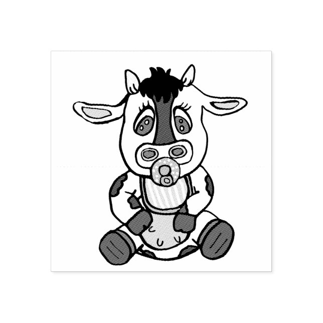 Tampons Encreurs Cute Petit Vache Animal de ferme (Impression)