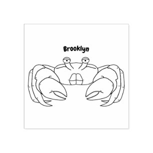 Tampons Encreurs Cute red crab cartoon