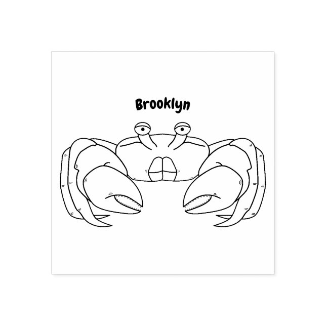 Tampons Encreurs Cute red crab cartoon (Impression)