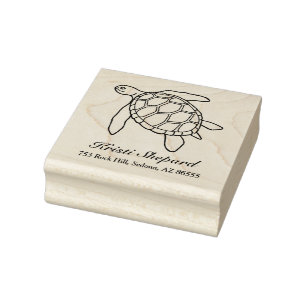 Tampons Encreurs Cute Sea Turtle Nom Adresse