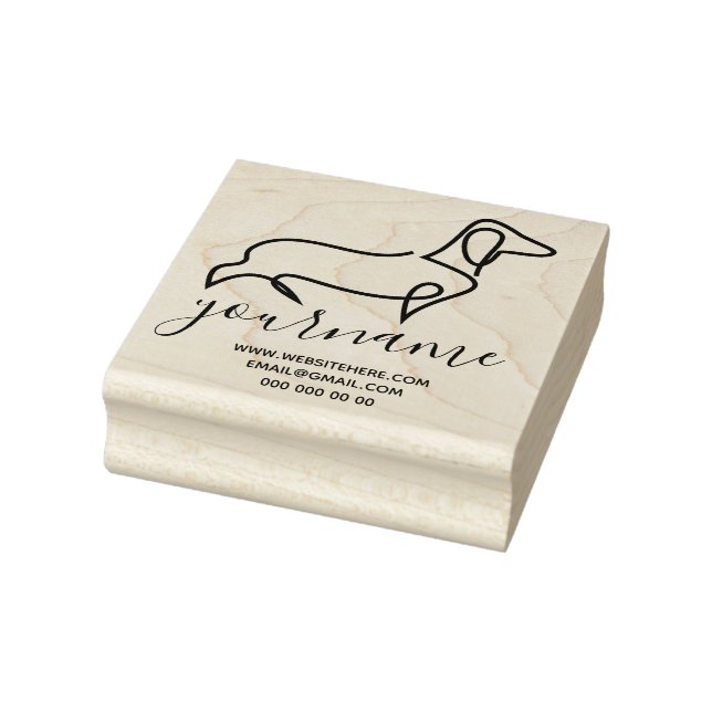 Tampons Encreurs Dachshund Chien race Canine Kennel Line Dessin d'a (Tampon)