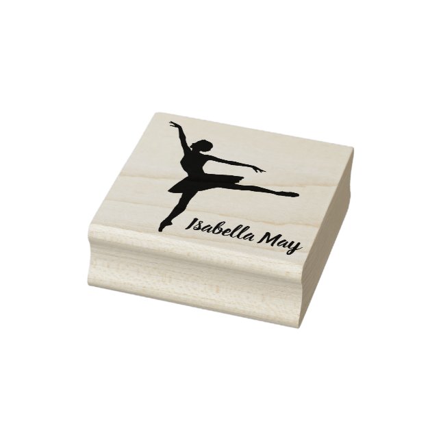 Tampons Encreurs Danseur de ballet avec votre nom de choix sur un (Tampon)