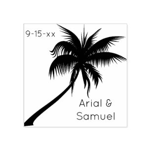 Tampons Encreurs Date de mariage tropicale de palmier