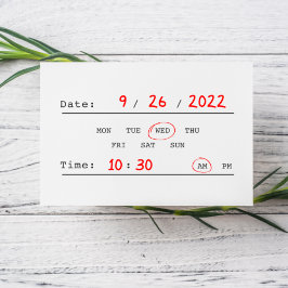 Tampons Encreurs Date et heure