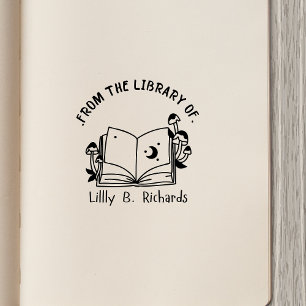 Tampons Encreurs De la bibliothèque de [Votre nom] - Livre magique