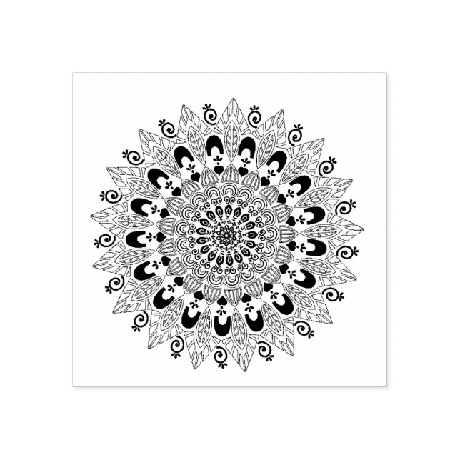 Tampons Encreurs Design de fleurs Mandala (Impression)
