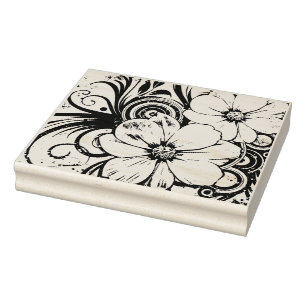 Tampons Encreurs Design floral - fabrication de cartes