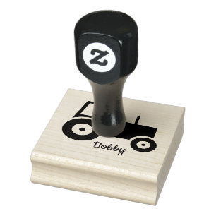 Tampons Encreurs Design simple de tracteur Timbre d'art en bois