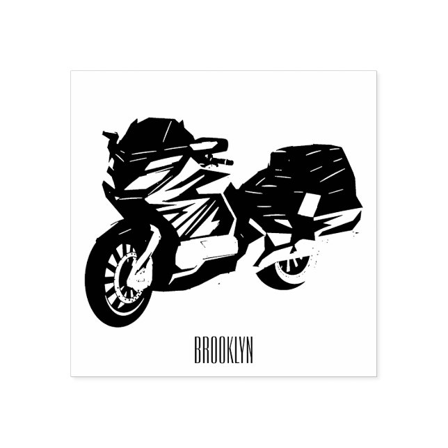 Tampons Encreurs Dessin de moto de tourisme (Impression)