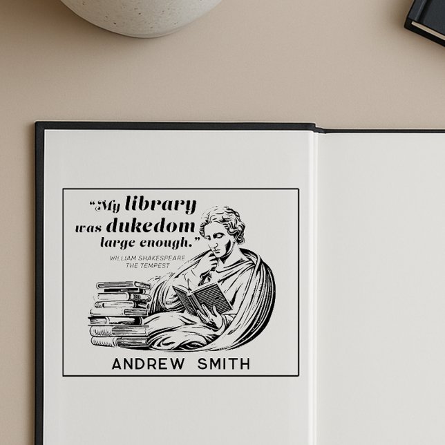 Tampons Encreurs Devis de bibliothèque moderne Vintage Shakespeare (Créateur téléchargé)