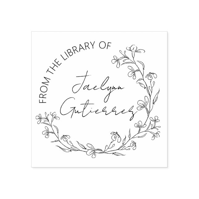 Tampons Encreurs Doodle Floral De La Bibliothèque De (Impression)