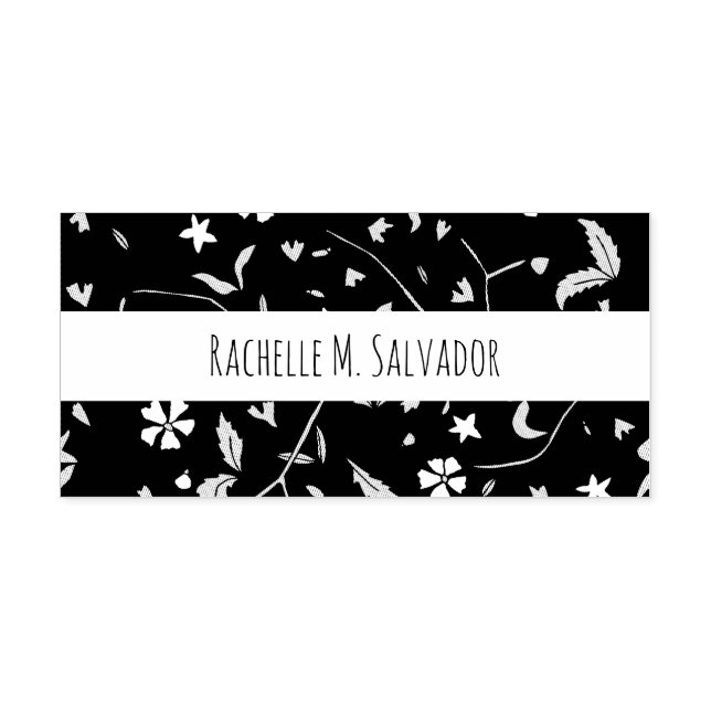 Tampons Encreurs Doodle Flower Solid - Timbre en caoutchouc personn (Impression)