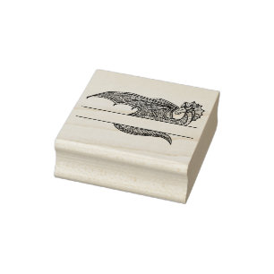 Tampons Encreurs Dragon Avec Espace Pour Nom