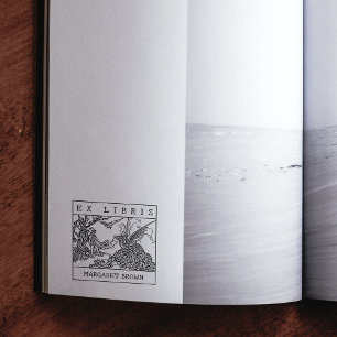 Tampons Encreurs Dragon Fantastique, Ex Libris de Livre Personnalis