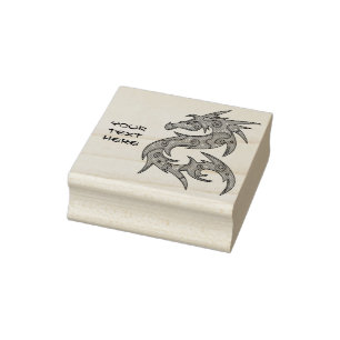 Tampons Encreurs Dragon rempli de motif de points - droit