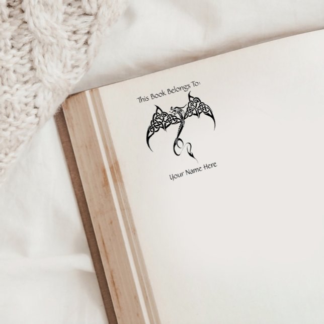 Tampons Encreurs Dragon tribal celtique noir blanc (Créateur téléchargé)