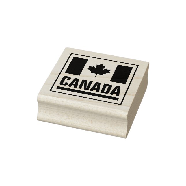Tampons Encreurs drapeau canadien de la feuille d'érable coutume (Tampon)
