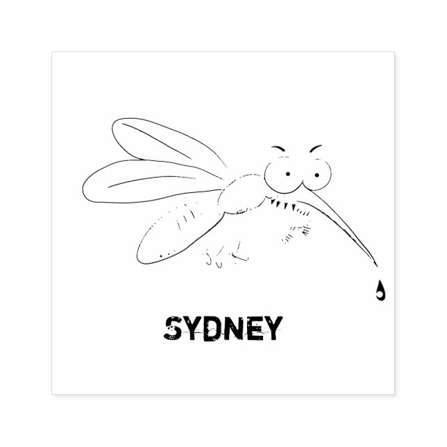 Tampons Encreurs Drôle dessin d'insecte moustique (Impression)
