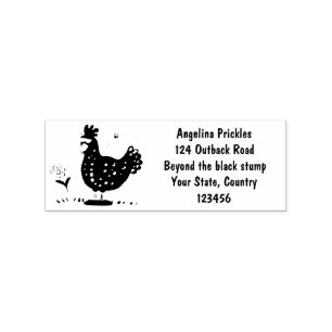 Tampons Encreurs Drôle poulet rustique whimsical dessin animé