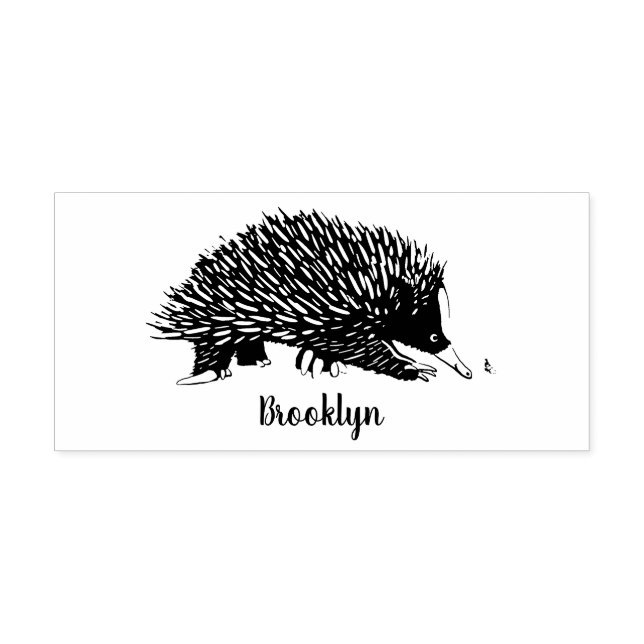 Tampons Encreurs Echidna mignonne avec dessin animé d'abeille (Impression)