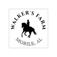 Écran vintage élégant cheval monogramme Stamp