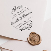 Élégant Boho Botanical Classy Lettres Mariage