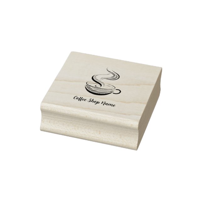 Tampons Encreurs Élégant café Brown espresso logo d'entreprise (Tampon)