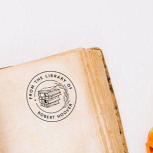 Tampons Encreurs Élégant Livre Feuille Classique De La Bibliothèque