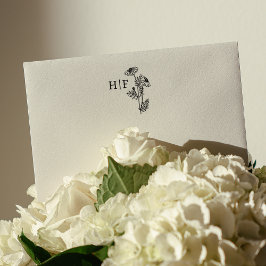 Tampons Encreurs Élégant Mariage de monogramme de fleur de margueri