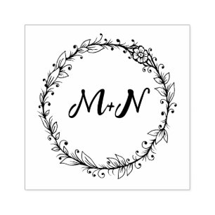 Tampons Encreurs Élégant Mariage Monogramme