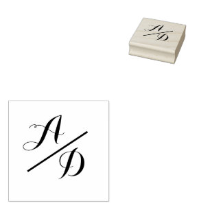 Tampons Encreurs Élégant Monogramme Script Bride Mariage de chambre