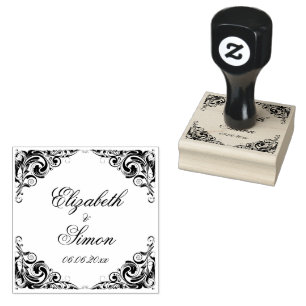 Tampons Encreurs Élégant orné chic classique mariage