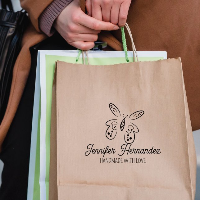 Tampons Encreurs Elégant Papillon personnalisé fait main grande (Créateur téléchargé)