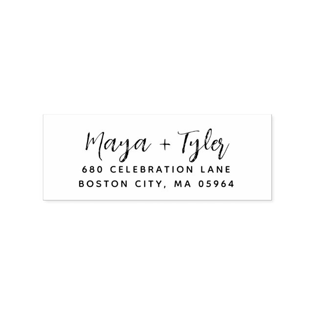 Tampons Encreurs Élégant Script moderne Adresse manuscrite manuscri (Impression)