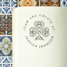 Élégant Shamrock de noeud celtique livre de biblio