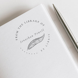 Tampons Encreurs Élégant stylo en plume Custom Ex Libris Livre de b