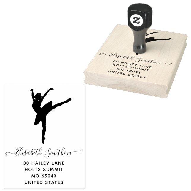 Tampons Encreurs Élégante Daneuse de ballet classique Papeterie per (Tamponné)