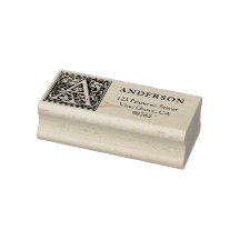 Élégante Lettre Vintage Florale A Monogramme Perso