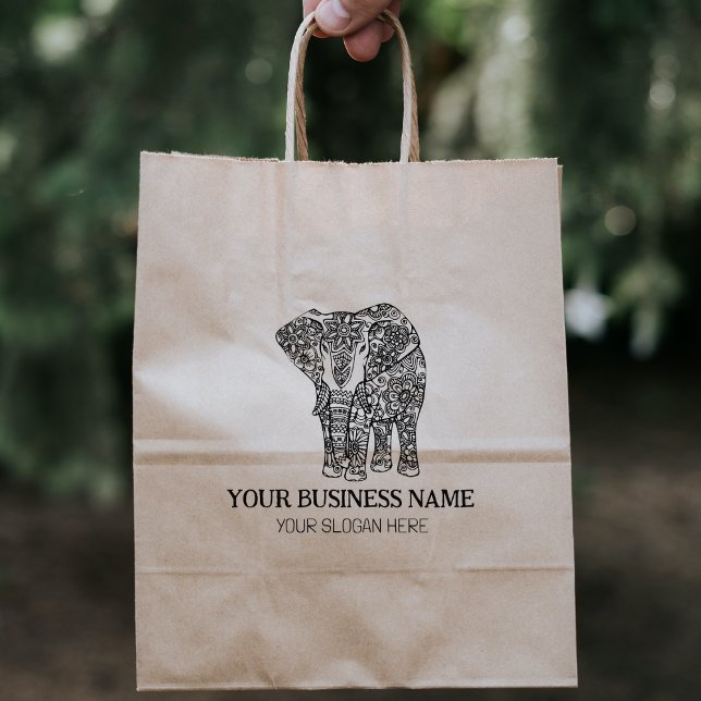 Tampons Encreurs Eléphant Décoré, Affaires Personnalisées, Grand (Créateur téléchargé)