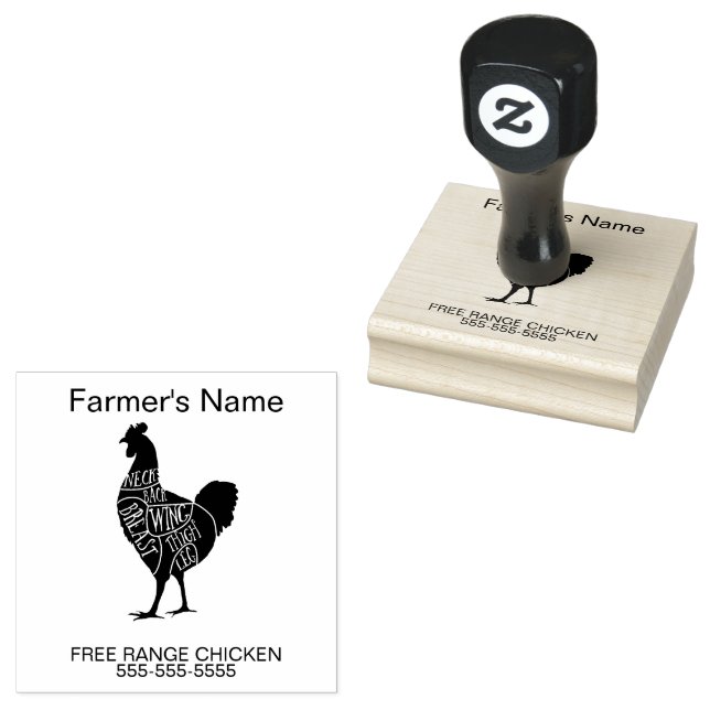 Tampons Encreurs élevage de viande d'oeuf de boucherie de poulet (Tamponné)