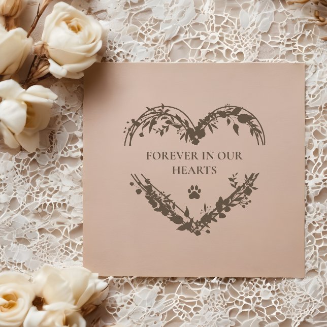 Tampons Encreurs Emotive Wildflowers Heart Memorial Paw Condolence  (Emotive Wildflowers Heart Memorial Paw Condolence Rubber Stamp.)
