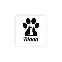 Empreinte de patte personnalisée de chat et de chi